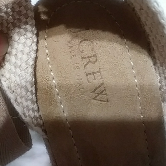 J. Crew lace up espadrilles floral orange wedge - Picture 6 of 6